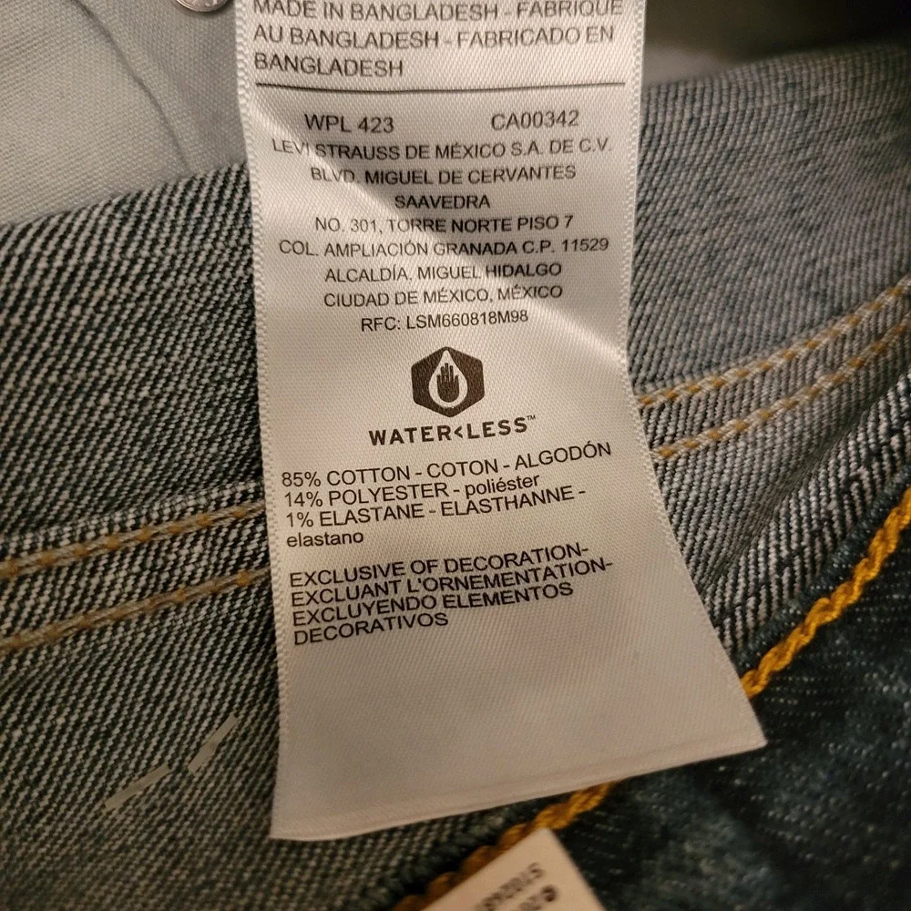 Signature Levi Strauss S51 Straight‎ Fit Flex Jeans 32x32 Blue Denim IRREGULAR